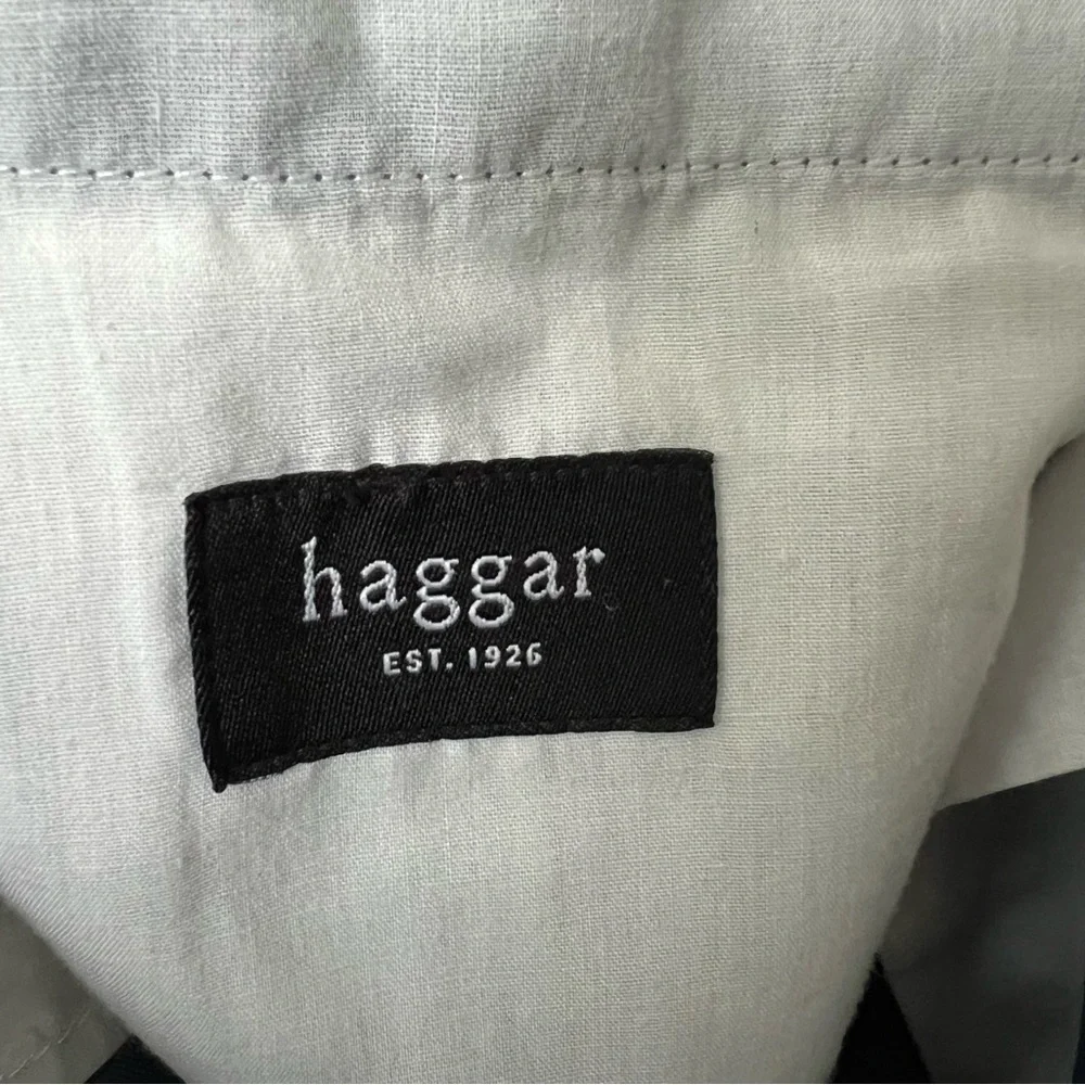 Haggar Men's Pleated Front‎ Chino Shorts Slash Pockets Preppy Teal Size 38
